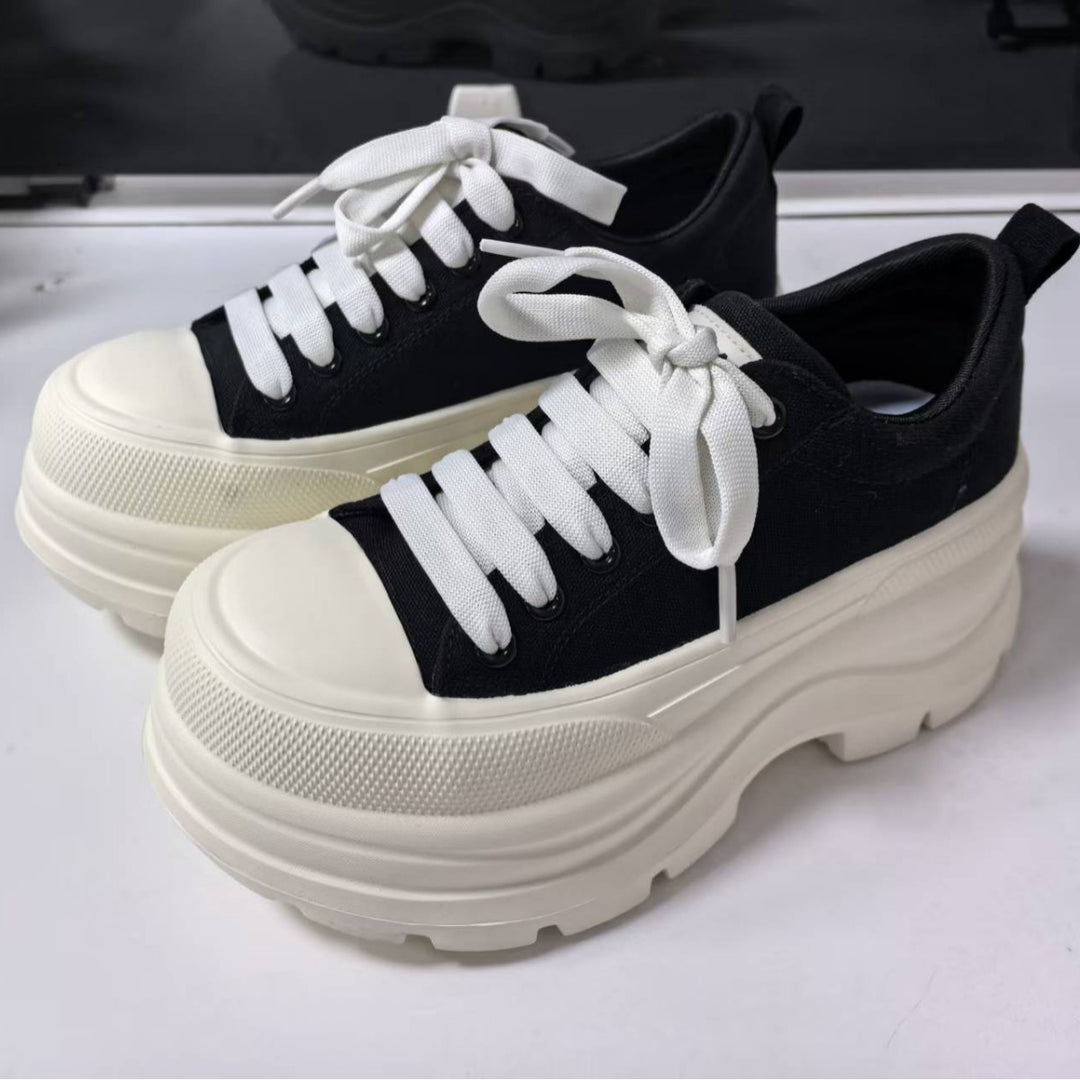 Damen Plattform Sneakers mit Urbanem Design und Bequemer Dämpfung EB