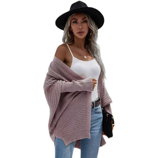 Damen luftige Strickjacke mit offenes Design und feiner Maschenstruktur EB
