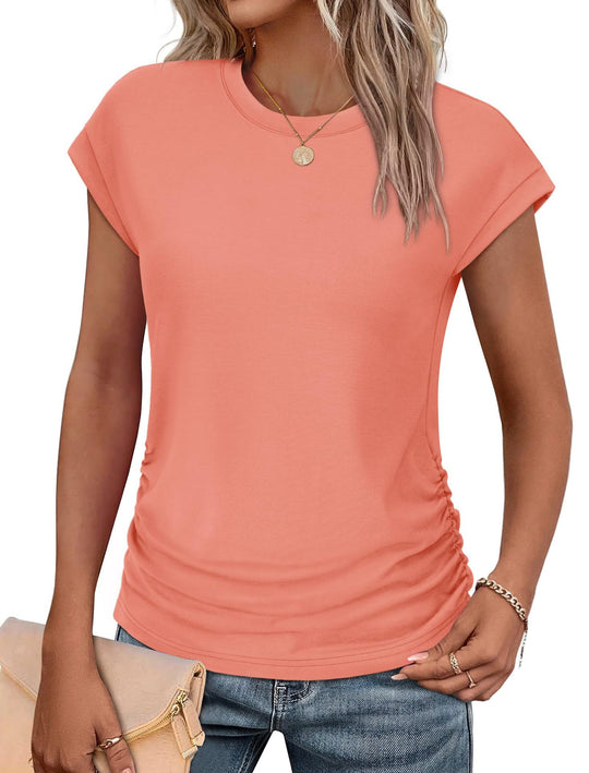 Damen Stylisches Oberteil mit lässigen Rüschendetails EB