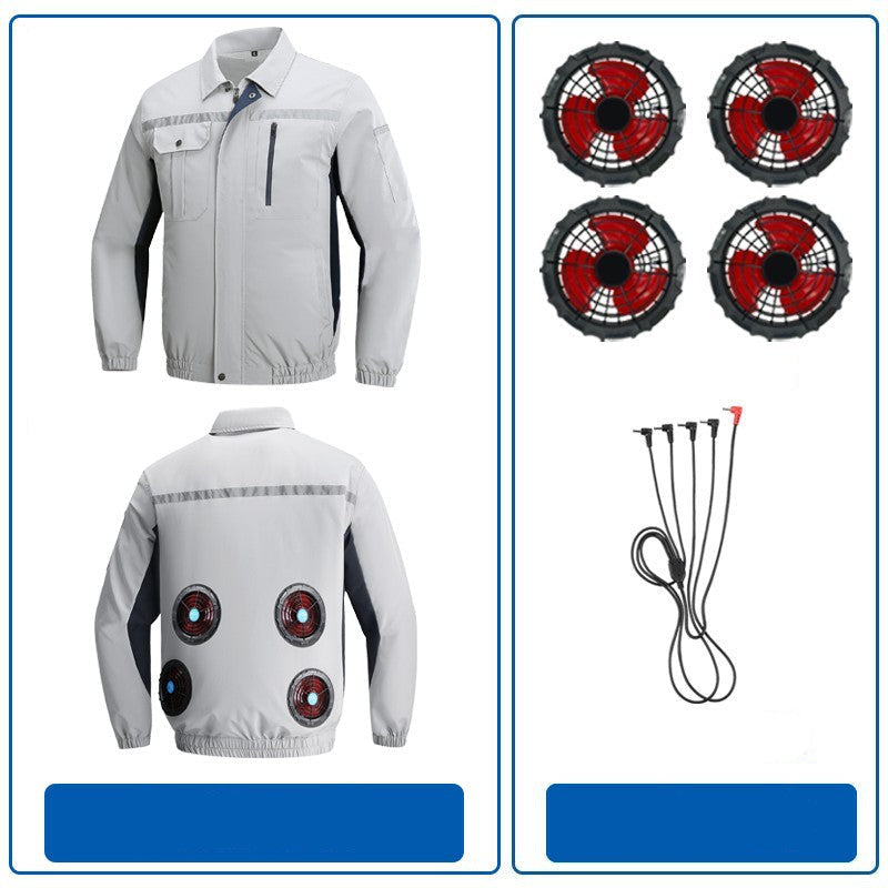 Herren nan atmungsaktive Arbeitsjacke mit integrierten Rückenlüftern und reflektierenden Streifen EB