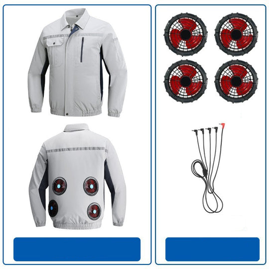 Herren nan atmungsaktive Arbeitsjacke mit integrierten Rückenlüftern und reflektierenden Streifen EB