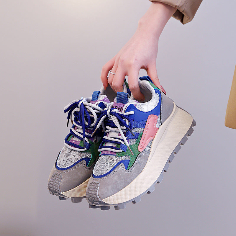 Damen trendige Sneakers mit einzigartigem Design und ergonomischer Dämpfung EB