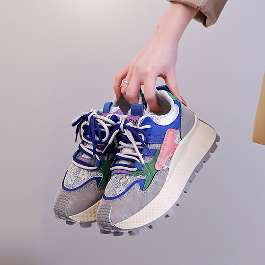 Damen trendige Sneakers mit einzigartigem Design und ergonomischer Dämpfung EB