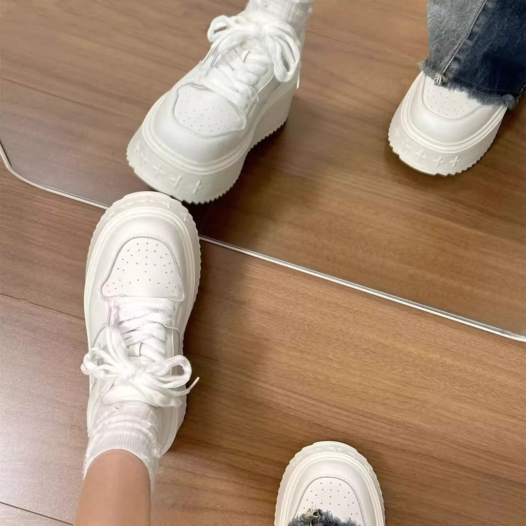 Damen High-Top Platform Sneakers mit modischem Design und komfortabler Dämpfung EB