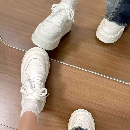 Damen High-Top Platform Sneakers mit modischem Design und komfortabler Dämpfung EB