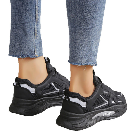 Damen Sportliche Sneakers mit flexibler Laufsohle und atmungsaktivem Obermaterial EB