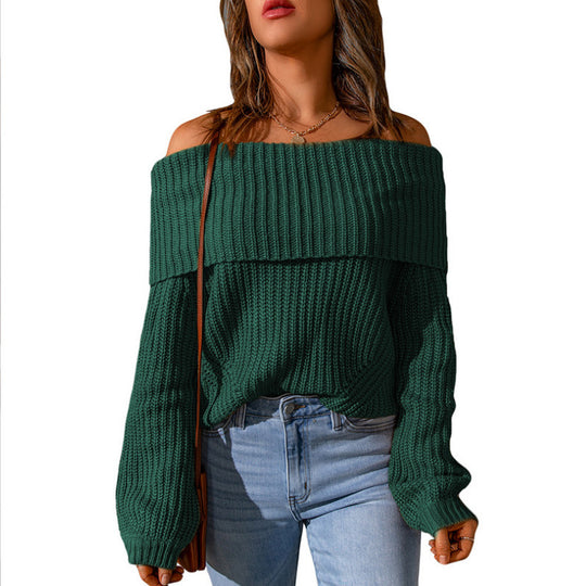 Damen Off-Shoulder Strickpullover EB