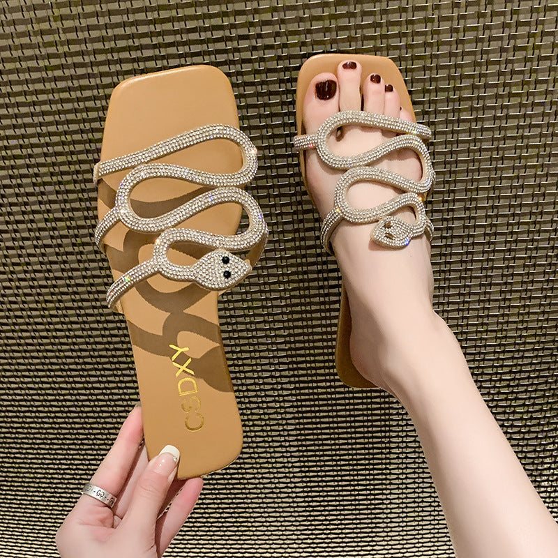 Damen Glitzernde Sandalen EB