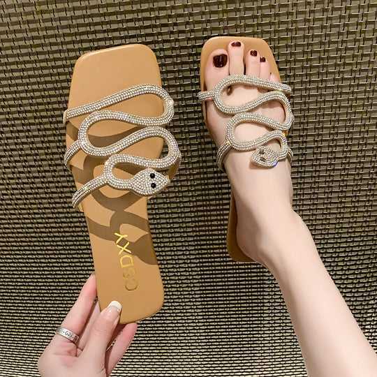 Damen Glitzernde Sandalen EB