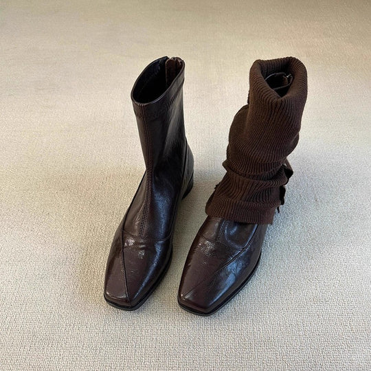 Damen elegante Chelsea Boots mit spitzem Fußteil EB