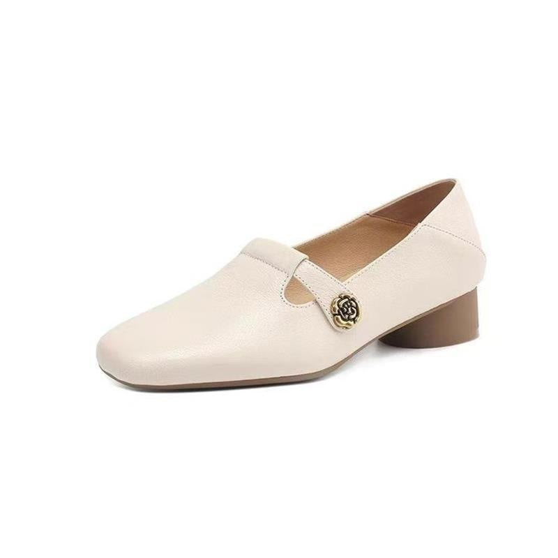 Damen Elegante und bequeme Ballerinas mit modischer Schnallenverzierung EB