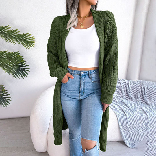 EB | Einfarbige Strickjacke für Elegante Outfits