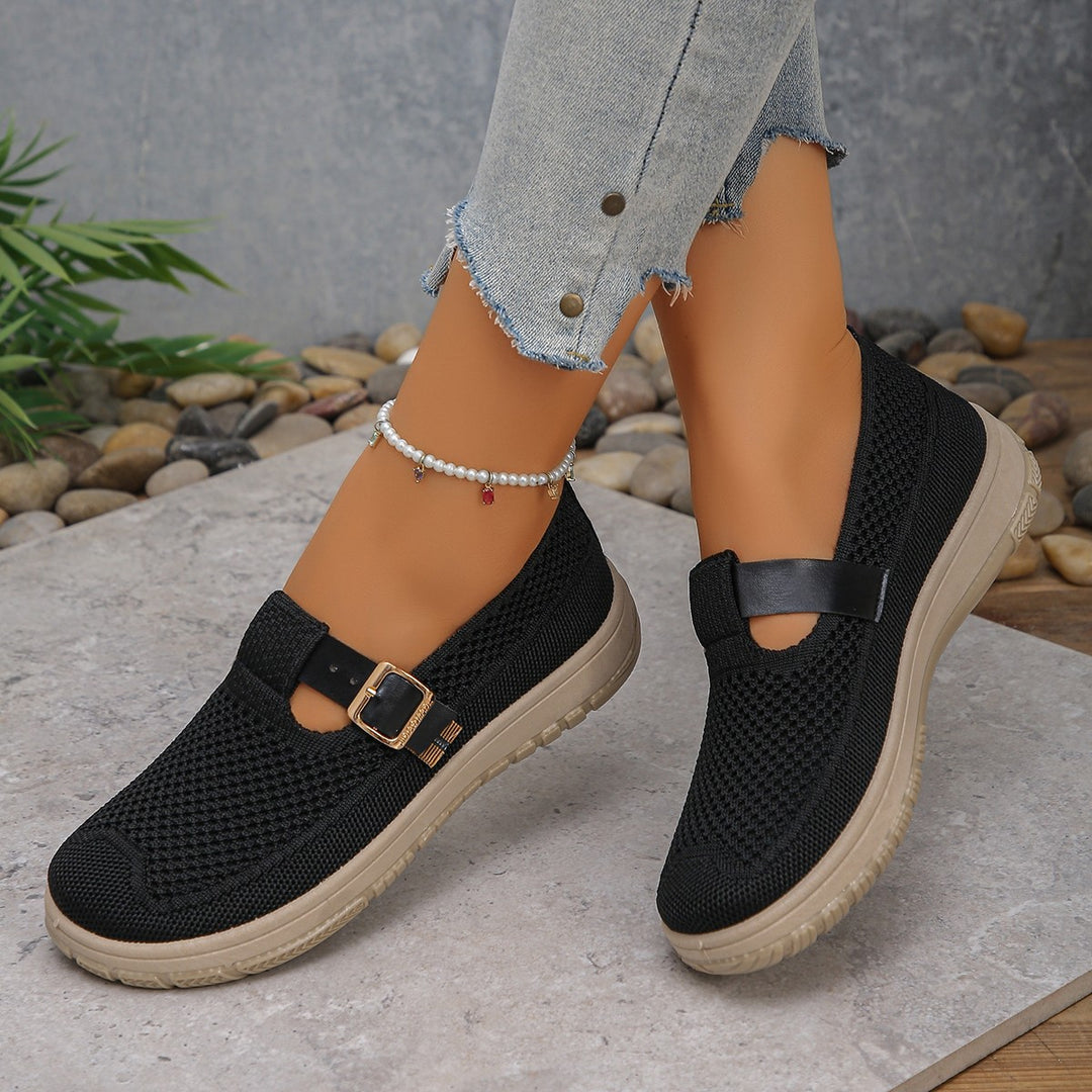 Damen atmungsaktive Schnürschuhe mit sportlichem Design und komfortablem Fußbett EB