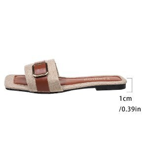 Damen Elegante Slides mit verstellbarem Schnallen-Detail EB