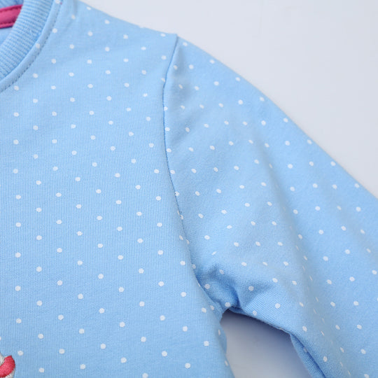 Mädchen Sweatshirt mit niedlichem Hasen- und Blumenmotiv EB