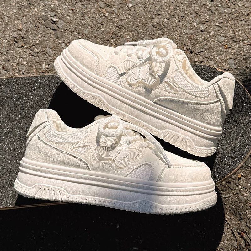 Damen Sportliche Sneaker mit luftdurchlässigem Obermaterial und stabiler Plateausohle EB