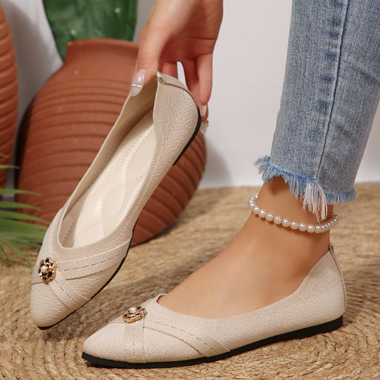 Damen Ballerinas mit dekorativem Schmuckdetail EB