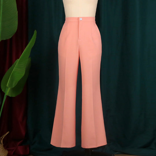 Damen Elegante Weit ausgestellte Hose mit Hohem Bund EB