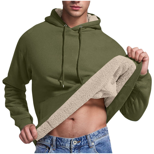 Herren Fleece-Kapuzenpullover mit innenliegendem Kuschelfutter EB