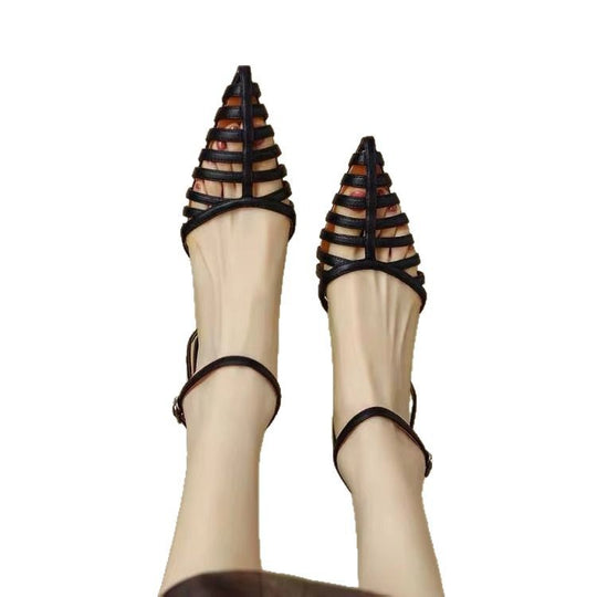 Damen Elegant geschnittene Riemchen Sandalen EB