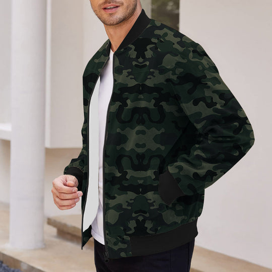 Herren Bomberjacke mit modernem Camouflage-Design und elastischen Bündchen EB