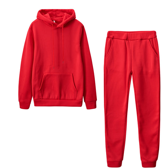 Damen nan Cozy-Loungewear-Set mit oversized Hoodie, Kängurutasche und schmaler Highwaist-Jogginghose EB
