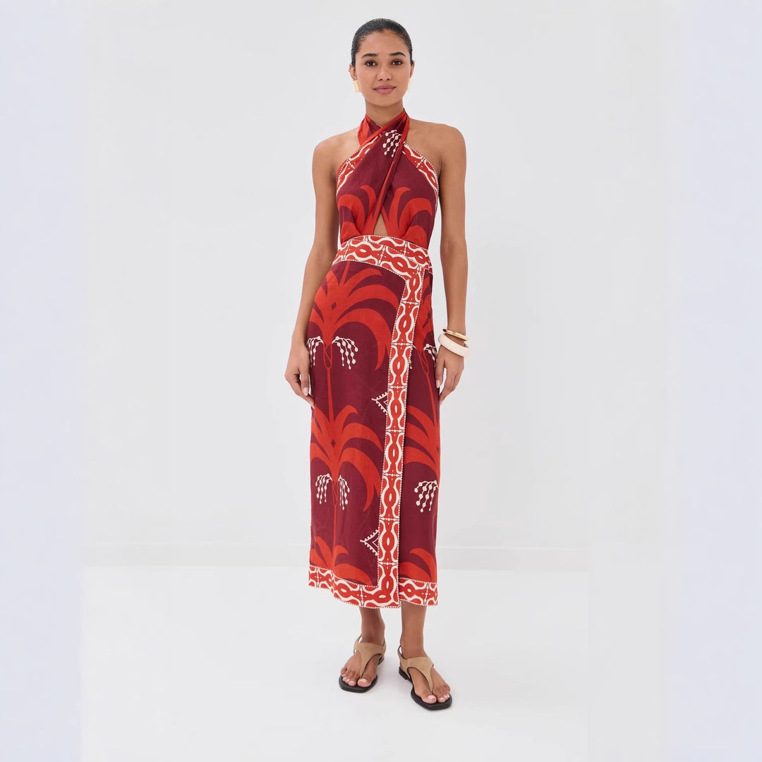 Damen Maxi-Kleid mit exklusivem Boho-Design EB