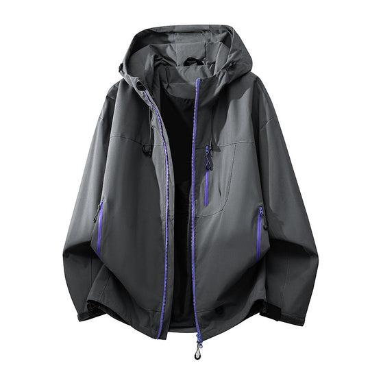 Damen technische Outdoorjacke mit multifunktionalen Taschen und verstellbarem Kapuzensystem EB