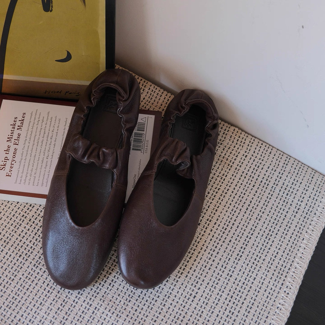 Damen Ballerinas mit elastischem Riemen und weichem Innenfutter EB