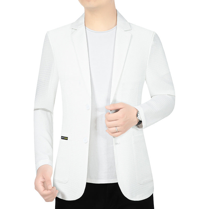 Herren Modernes Stretch Business-Sakko mit schmalem Schnitt und aufgesetzten Taschen EB
