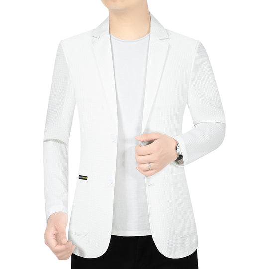 Herren Modernes Stretch Business-Sakko mit schmalem Schnitt und aufgesetzten Taschen EB