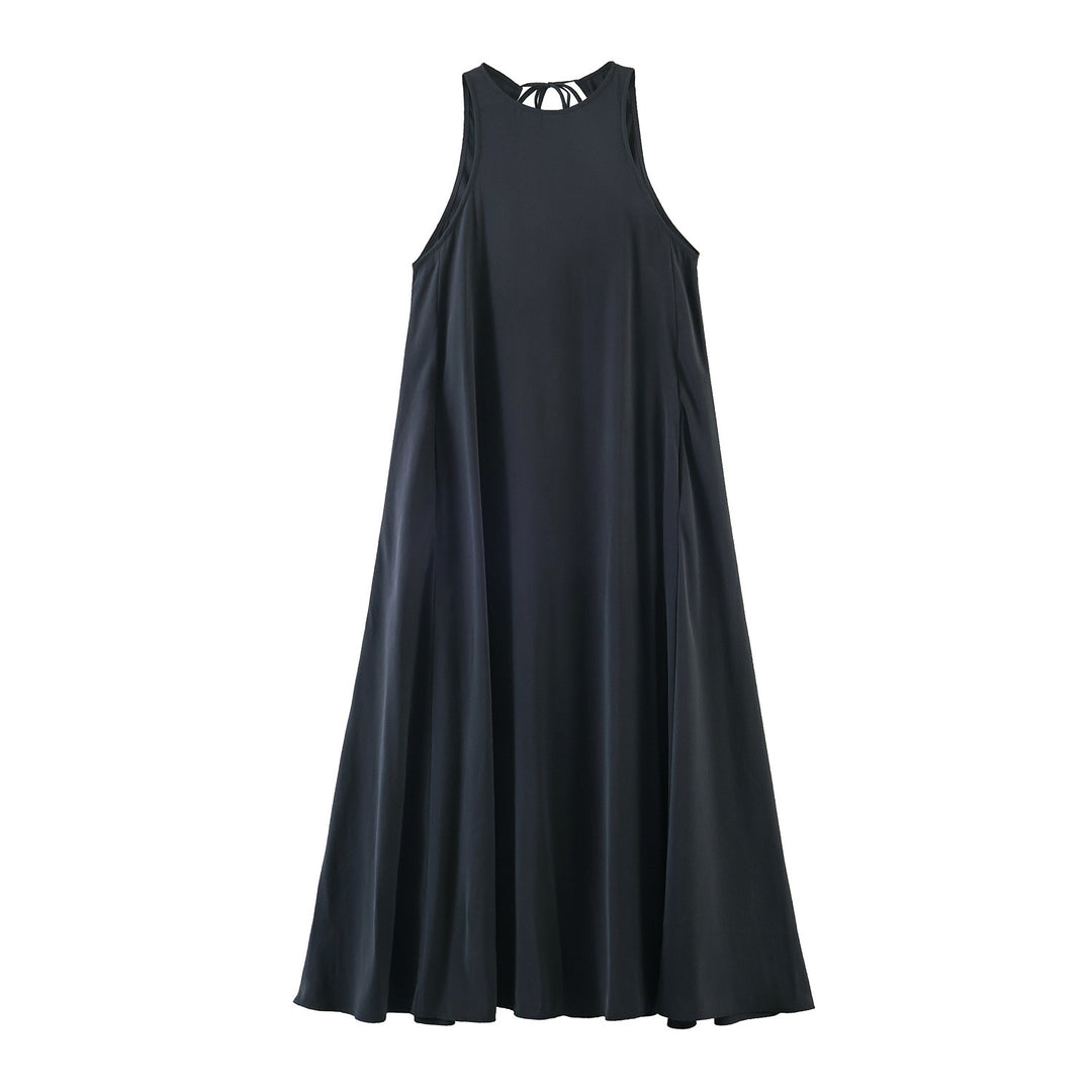 Damen Maxikleid mit elegantem Rückenausschnitt und schwingendem Schnitt EB