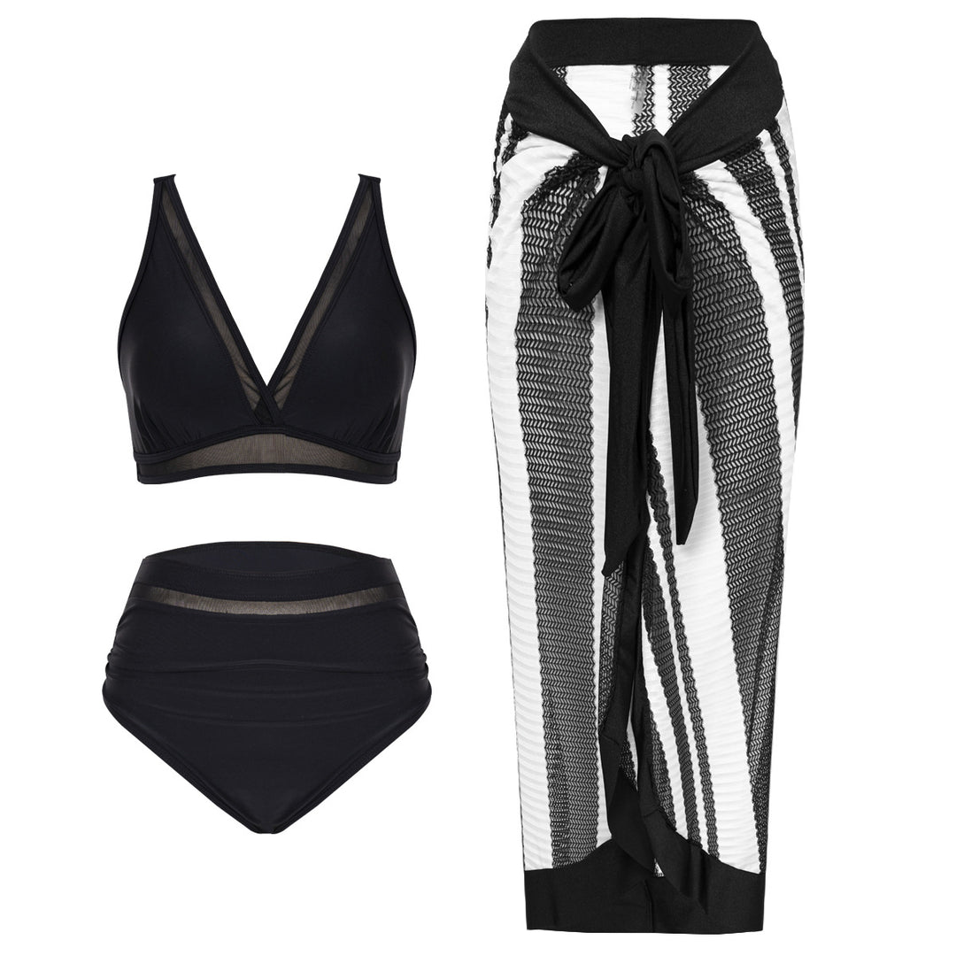 Damen High-Waist Bikini Set mit verstellbaren Trägern EB
