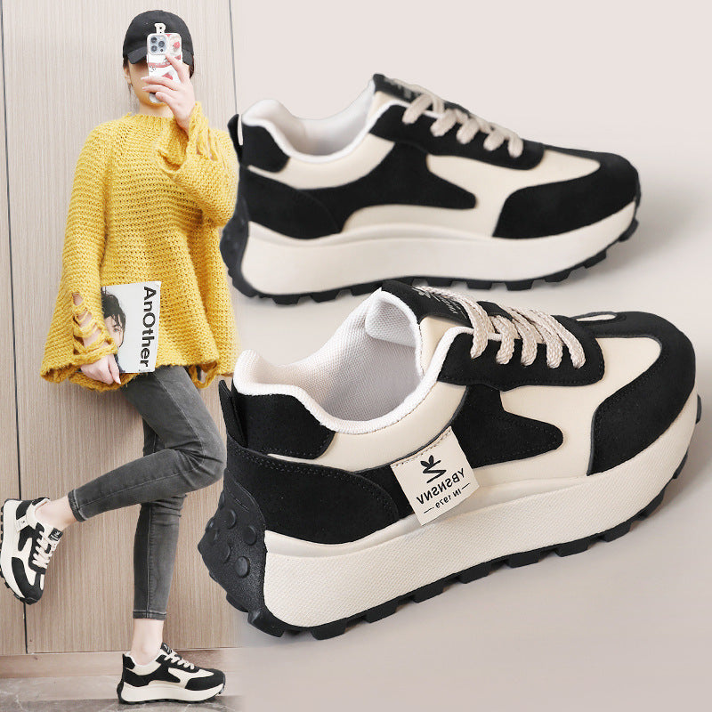 Damen Sportliche Chunky Sneakers mit dämpfender Laufsohle und strapazierfähigem Obermaterial EB