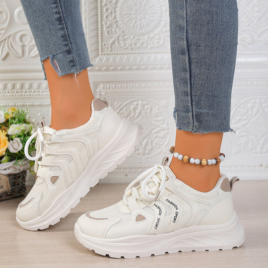 Damen Sneakers mit atmungsaktiver Mesh-Oberfläche und flexibler Laufsohle EB