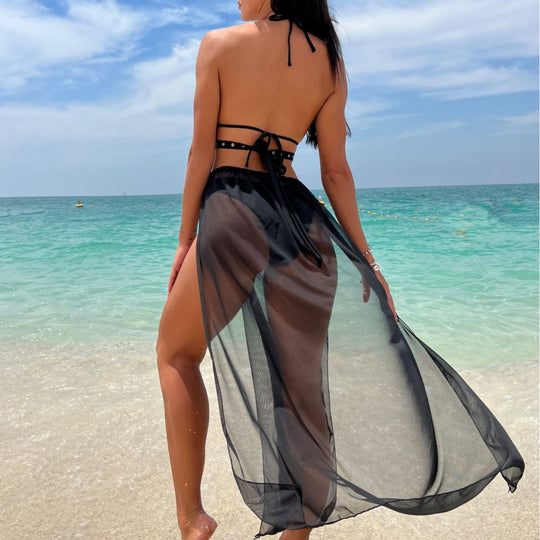 Damen Bikini-Set mit transparentem Überwurf EB