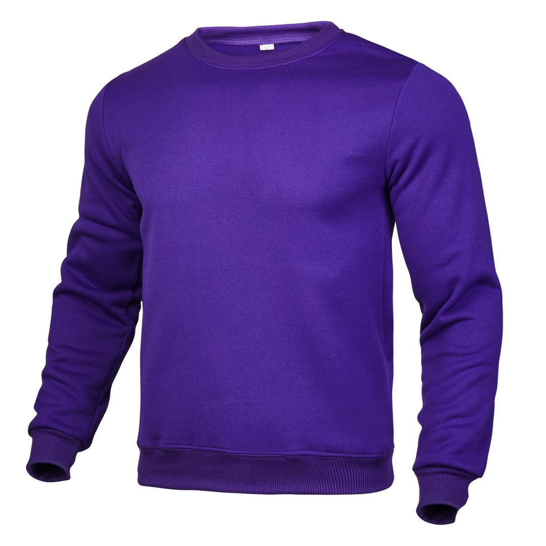 Herren nan klassisches Rundhals-Sweatshirt mit weichem Fleece-Innenfutter, geripptem Saum und verstärkten Nähten EB