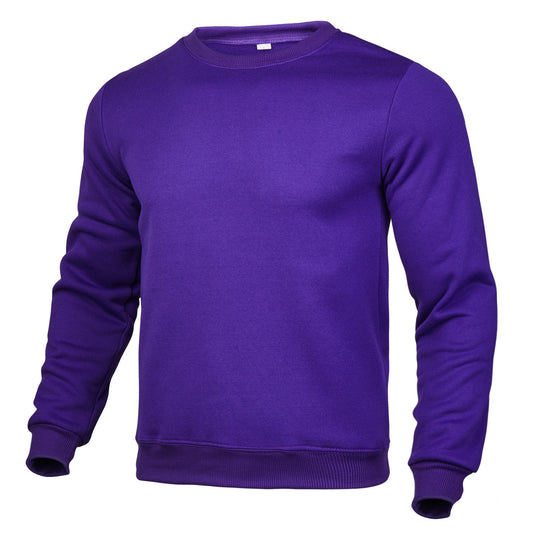Herren nan klassisches Rundhals-Sweatshirt mit weichem Fleece-Innenfutter, geripptem Saum und verstärkten Nähten EB