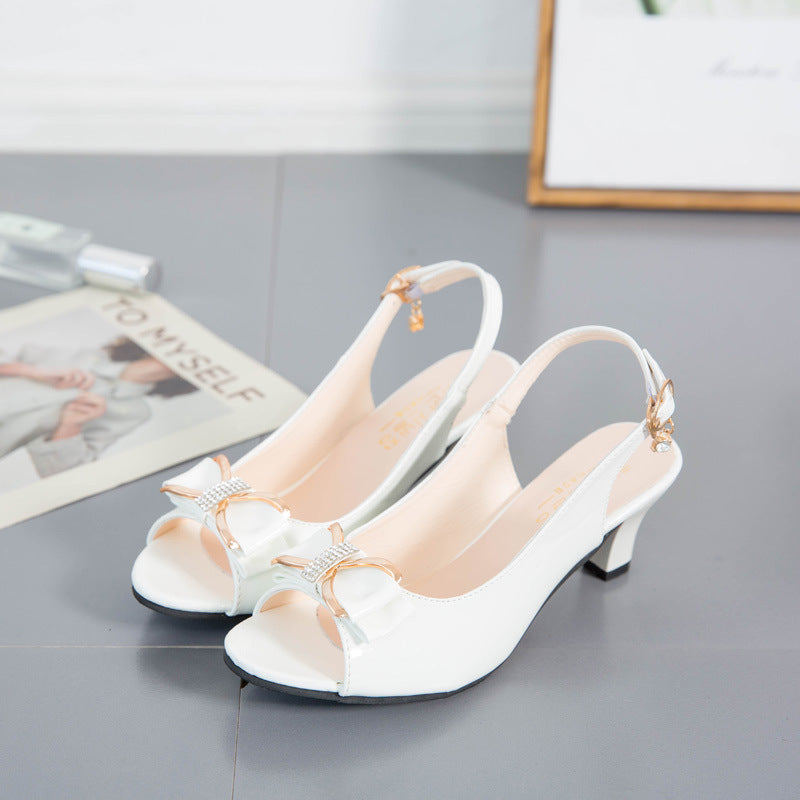 Damen Slingback-Pumps mit glänzender Schleifenapplikation EB