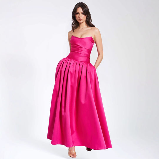 Damen Ballkleid mit schwingendem Rock und elegantem Korsett-Oberteil EB