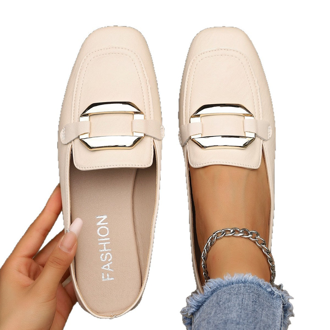 Damen elegante Mokassins mit modischem Schnallenverschluss EB