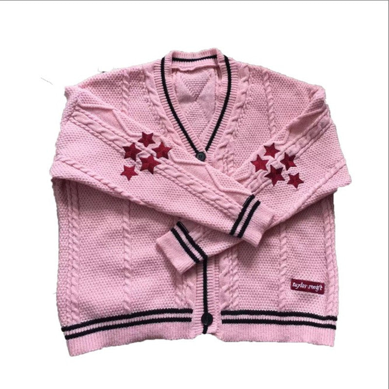 Damen Strickjacke mit aufwendigem Sternen-Design EB