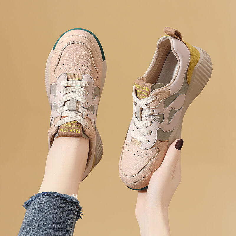 Damen Modische Sneaker mit atmungsaktiver Obermaterialstruktur und rutschfester Sohle EB