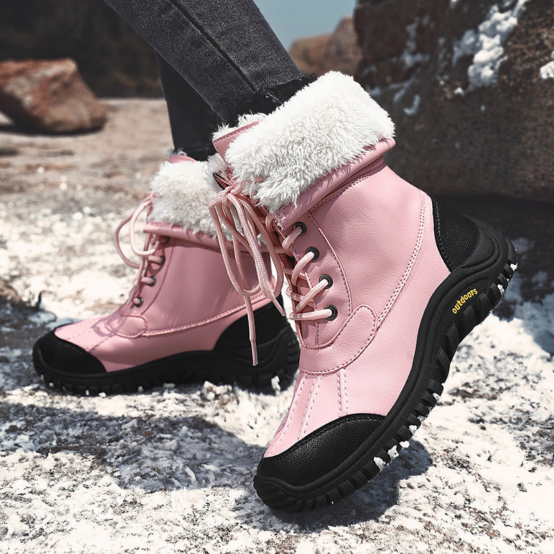 Damen Winterstiefel mit isolierter Fütterung und rutschfester Gummisohle EB