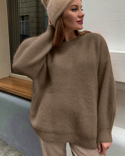Damen Oversized Pullover aus hochwertigem Strick EB