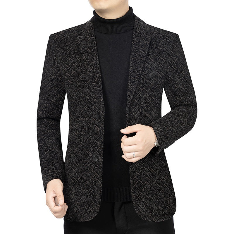 Herren Strukturierter Jersey-Sakko mit leichtem Innenfutter und schmaler Silhouette EB