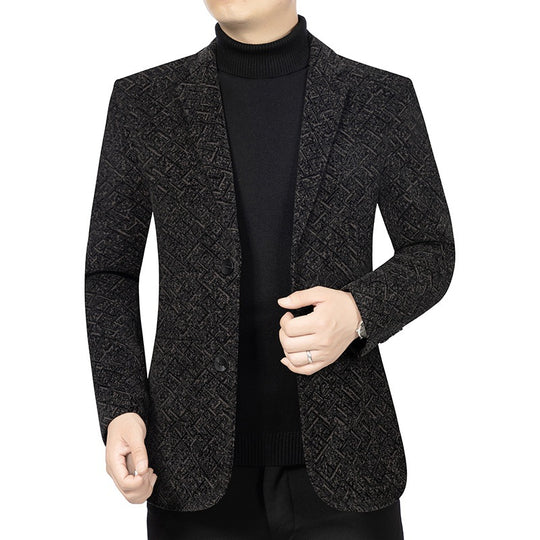 Herren Strukturierter Jersey-Sakko mit leichtem Innenfutter und schmaler Silhouette EB