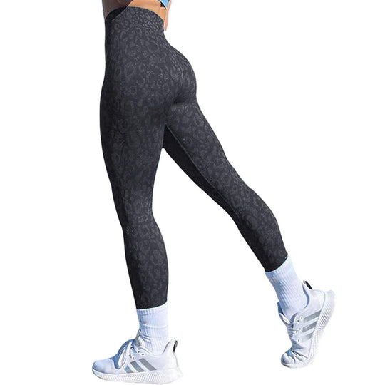 Damen Kompressions-Leggings mit elegantem Tierdruck EB