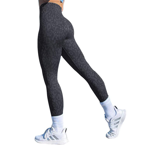 Damen Kompressions-Leggings mit elegantem Tierdruck EB