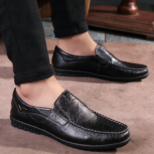 Herren Elegante und komfortable Mokassins aus weichem Leder EB